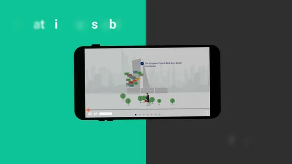 Erklärformat der Europäischen Zentralbank auf einem Tablet