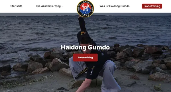 Website der Haidong Gumdo Akademie Yong