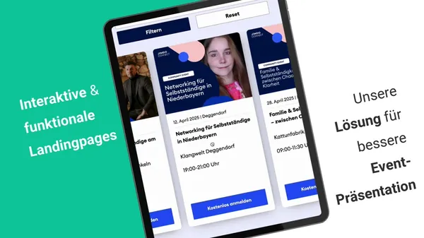 Mobile Landingpages für Jimdo-Veranstaltungen