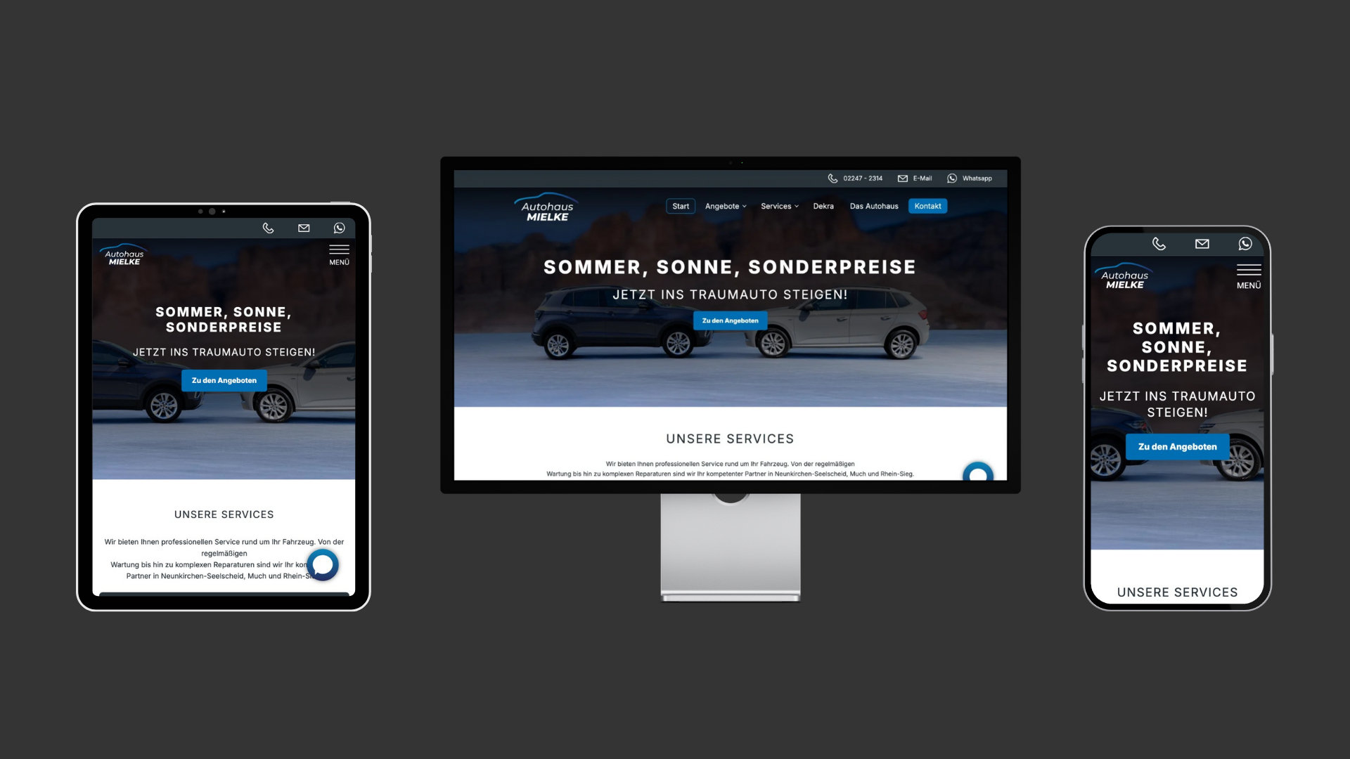 Autohaus Mielke Website Detail
