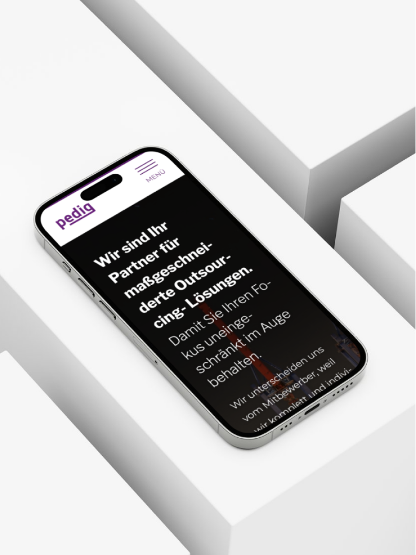 pedig GmbH Mobile Website