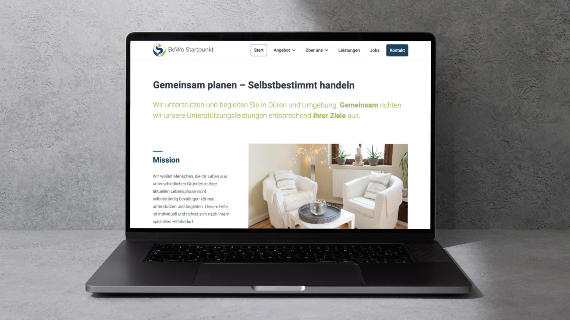 Website BeWo Startpunkt